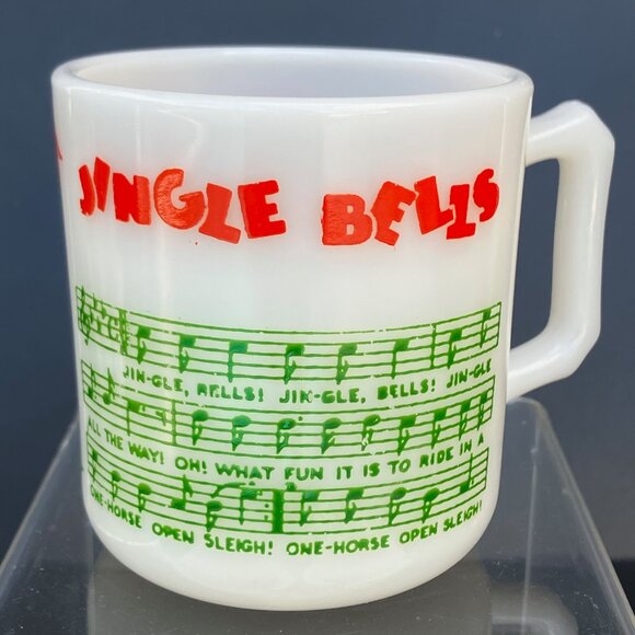 Hazel Atlas Tom and Jerry Egg Nog Jingle Bell Mugs - Set of 3 - Picture 4 of 9
